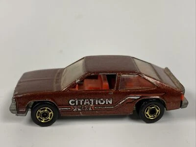 Литой винтажный Hot Wheels 1980 Chevy Citation X-11 Malaysia коричневый ржавчина 1:64 - Изображение 1 из 4