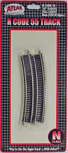 Atlas N Gauge Code 55 Track Sections - Full Curves - Picture 1 of 12