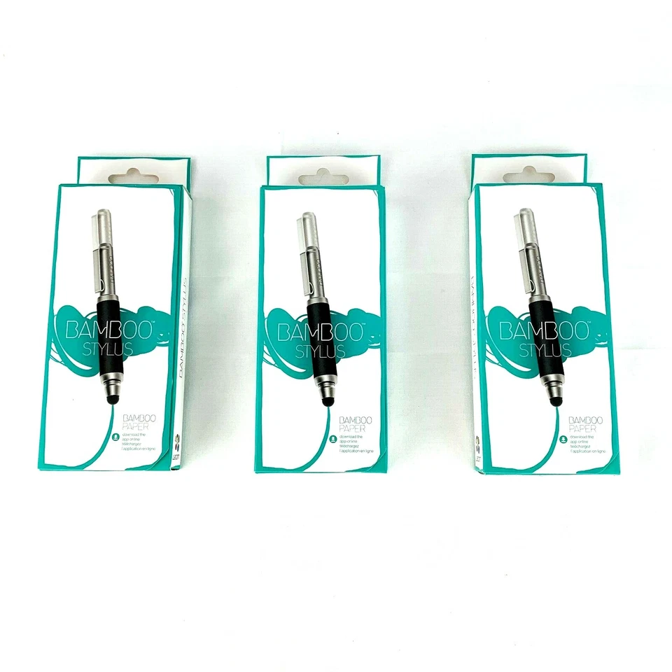 3 Wacom Bamboo Pocket Expandable Stylus Touch Screen iPad iPhone Kindle Android - Image 1 of 4