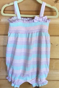 Worn in Good Condition Boots Mini Club Stripy Playsuit Age 3-6 Months - Picture 1 of 6