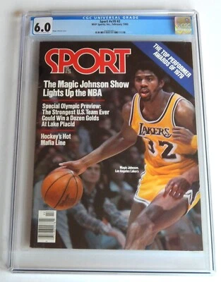 Magic Johnson 1st Cover Rookie CGC 5.0 March 1980 Sport Magazine Newsstand - Image 1 of 2
