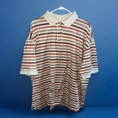 Polo de golf vintage a rayas ping algodón pima para hombre 2XL Foto 1 de 4