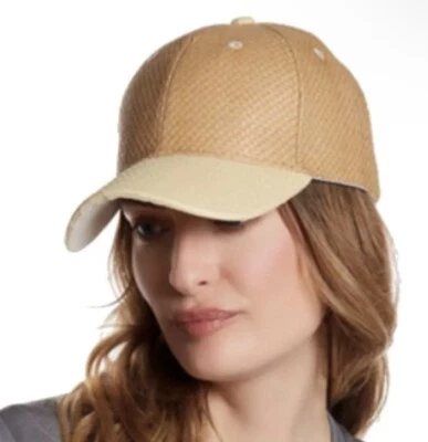 Gorra de béisbol Magid Colorblock paja para mujer tostada natural gancho trasero bucle talla 8 regalo Foto 1 de 4