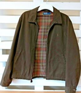 Polo by Ralph Lauren UK Size M Brown Tweed Cotton Jacket Coat