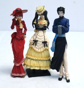 Lote de 3 figuras de mayordomo negro artes comerciales: señora Red Ciel en vestido Phantomhive Lau - Imagen 1 de 15