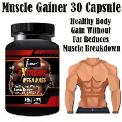 THE BODYBUILDER MASS GAINER CAPSULE FOR MUSCLE & WEIGHT GAIN (30 CAPSULES) - Image 1 of 4
