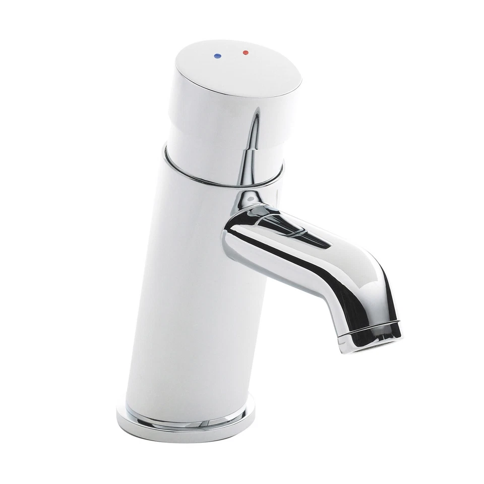 PREMIER Nuie Self Closing Non-Concussive Mono Basin Mixer Tap - Chrome