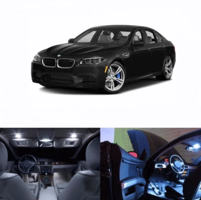 Kit de paquete interior luces LED blancas para BMW M5 2012-2016 (8 piezas) Foto 1 de 4