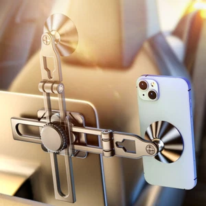 Aluminum Alloy Magnetic Dashboard Windshield Mount Foldable for iPhone 14 13 12 - Photo 1 sur 12