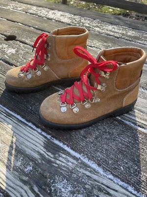 Botas de Senderismo de Colección J S Raub Para Hombre 6/Mujer 8 Cuero Marrón Hechas en Italia Foto 1 de 4