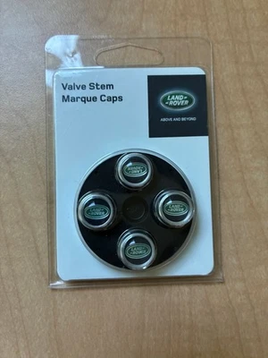 Juego de cuatro tapas de vástago de válvula de rueda de neumático ovalado verde genuino Land Rover VPLRW0148 Foto 1 de 4
