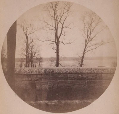 c1890 NEW YORK CITY Kodak #2 Round Photo Riverside Drive Viaduct near 86th 96 St - Image 1 of 3