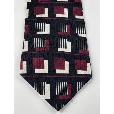 Corbata L,homme 100% Seda Diseñador Talla Única Ajustable Mediados de Siglo Moderna Retro Foto 1 de 4