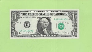 1969D ..UNCIRC $1  E 6194 1990 C  .... 1969D  $1  E-C    NICE NOTE     FRN - Picture 1 of 2