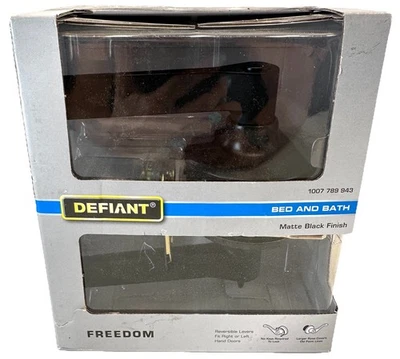 Alavanca de porta de cama e banheiro Defiant Freedom preta fosca 1007 789 943 - Imagem 1 de 4