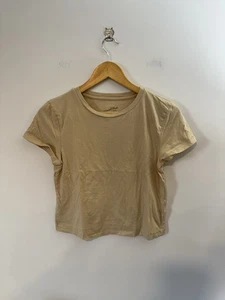 Tan Beige 100% Cotton Everyday Tee, Women’s Size Small, Universal Thread - Picture 1 of 6