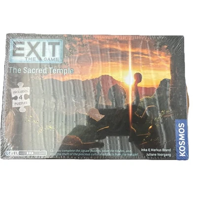 Kosmos Exit the Game the Sacred Temple Board Game with 4 Puzzles - Image 1 of 3