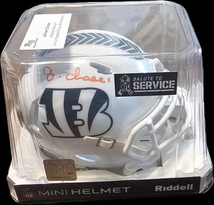 Ja'marr Chase signierter Auto Mini Helm Gruß an Service Beckett Authentifizierung - Bild 1 von 5