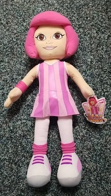 RARO Nuevo Con Etiquetas LazyTown Stephanie Suave Peluche Pelo Rosa 23" Muñeca De Colección  Foto 1 de 4