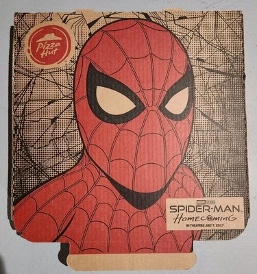RARE Pizza Hut Box Spider-Man Homecoming Promotion July 7th, 2017 UNUSED Box - Image 1 of 4