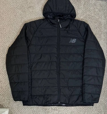 New Balance Men's Puffer Quilted Black Tech Jacket Water Resistant Size 2X - Image 1 of 4