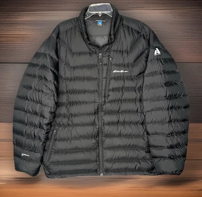 Eddie Bauer Coat First Ascent StormDown Filled Mens 2XL Black Puffer Jacket - Image 1 of 4