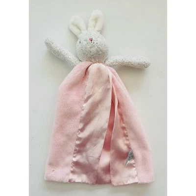 Bunnies by the Bay Bunny Lovey Rosa Conejo Borde Satinado Correa de Manta de Seguridad Foto 1 de 4