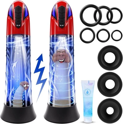 XXXL Vacuum Electric Penis Pump Digital rechargeable Male Men Enlarger Growth - Image 1 of 4