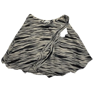 Falda de seda en capas color tostado y carbón de Calvin Klein talla 6P nueva con etiquetas Foto 1 de 4