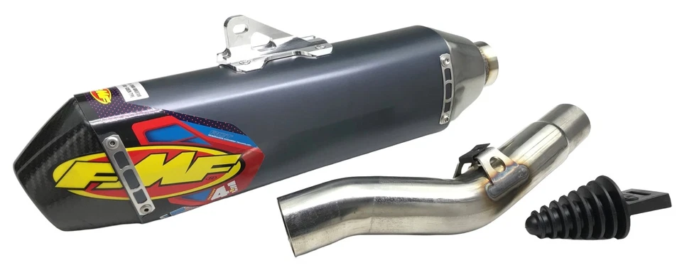 FMF Factory 4.1 RCT Aluminum Slip-On w/Stainless Mid Pipe Carbon Tip (042292) - Image 1 of 1