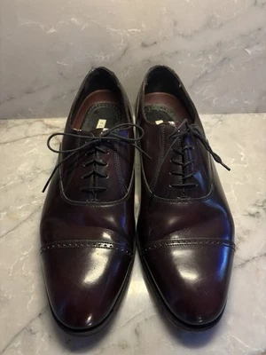 Florsheim Lexington Cap Toe Burgundy Leather Lace Up Oxford Shoes Mens 12 D  EUC - Image 1 of 4