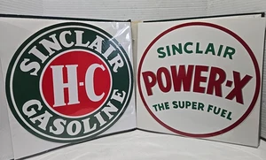 2 - SINCLAIR GASOLINE Decal stickers 12" Dia  Round  Paper W/Sleeve - READ - Bild 1 von 9