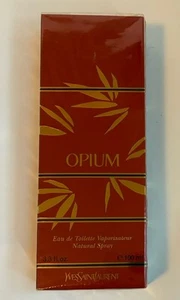 Vtg OPIUM Eau de Toilette YVES SAINT LAURENT spray 100ml 3.3 fl oz LARGE SEALED - Picture 1 of 7