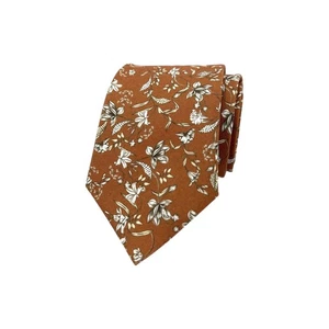 Men's Floral Necktie – Bronze Necktie for Business, Weddings Floral Tie, Form... - Picture 1 of 8