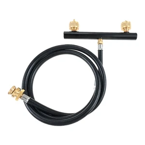Poste de combustible de tanque de propano manguera de extensión de 5 pies doble 1 lb para Mr Heaters parrillas estufas - Imagen 1 de 12