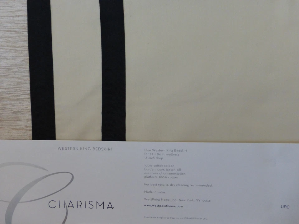 Charisma Maurya Western or California King Bedskirt Bed Skirt $165 NIP - Image 1 of 4