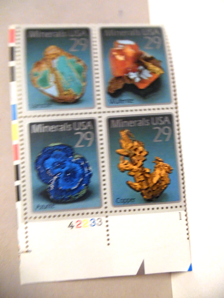 SCOTT STAMP # 2700-2703 MINERALS 29 CENT PLATE BLOCK - MNH - Image 1 of 1