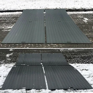 10 Stück Fahrplatten je 10 Tonnen LDPE Baustelle Bodenmatten Schwerlast Fahrwege - Bild 1 von 6