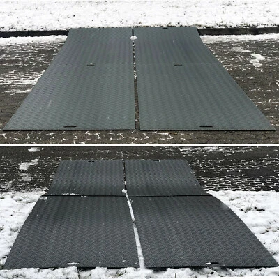 DANREC A/S 10 Stück Fahrplatten je 10 Tonnen LDPE Baustelle Bodenmatten Schwerlast Fahrwege