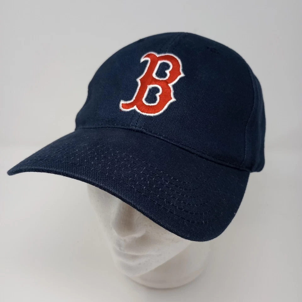 Бейсболка регулируемая Boston Red Sox MLB с вышитым красным логотипом темно-синяя - Изображение 1 из 4