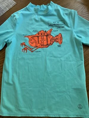 NEW LANDS' END TURQUESA Submarino RASH GUARD NIÑOS TALLA L 7 Foto 1 de 4