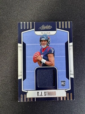 2023 Panini Absolute C.J. Stroud RC Jersey Patch Texans Rookie #ARM-40 - Image 1 of 2