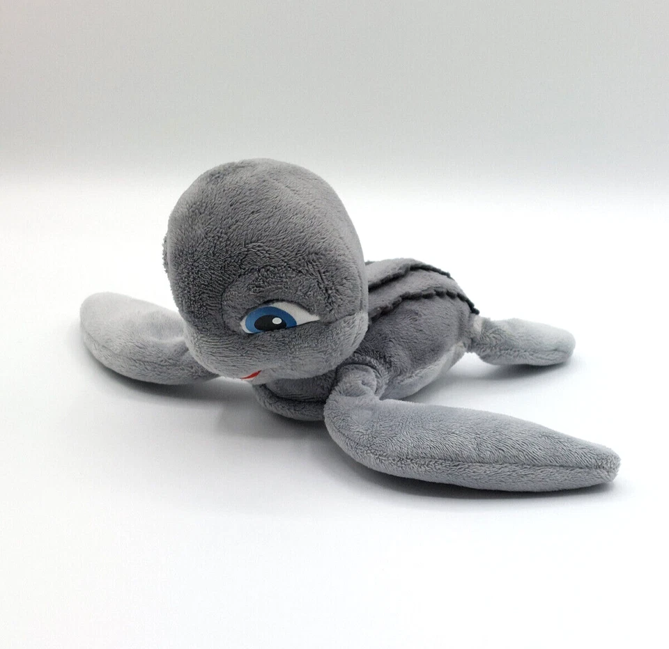 Peluche doudou tortue Ricky SAMMY 2 gris yeux bleus bouche rouge 20 cm - Photo 1/4