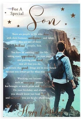 For A Special Son Birthday Card - 6" X 9" - Image 1 of 4