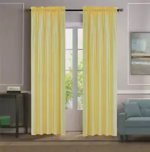 Cortinas Amarillas De 2 Paneles 84 Pulgadas Para Sala Cuarto Modernas En Ofertas - Picture 1 of 3