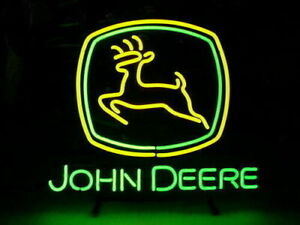 New Farm Equipment Garage Open Neon Light Sign 20"x16" Beer Bar Lamp Decor Glass