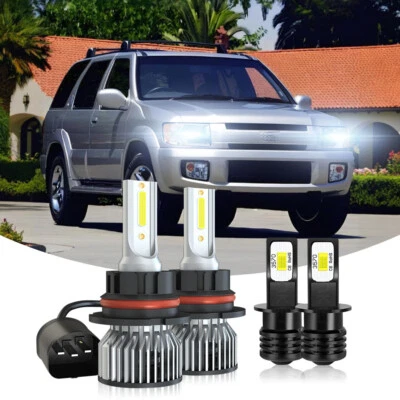 For Infiniti QX4 1997 1998 6000K Front LED Headlight High Low +Fog Lights Bulbs - Image 1 of 4