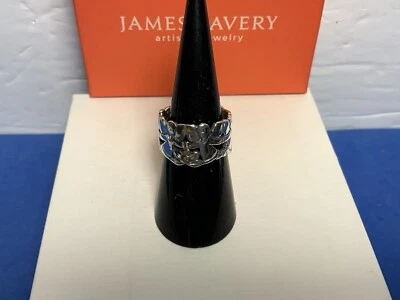 Anel James Avery Eternity Guardian Angels tamanho 6 aposentado - Imagem 1 de 4