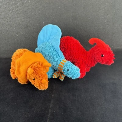 Lote de 3 juguetes Manhattan dinosaurios dinosaurios 10" peluche animal bebé juguete 2016-2018 Foto 1 de 4