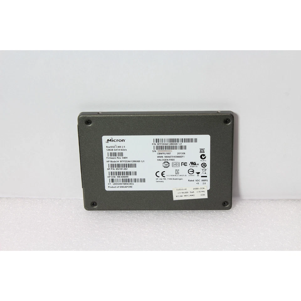 Micron HP MTFDDAK128MAM-1J1 RealSSD 2.5 C400 128GB SATA 652181-002 688766-001 - Image 1 of 1